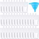 Patelai 150 Pieces Plastic Liquid Pouch Reusable Juice Pouches Travel Water Leak Proof Bags Bulk with Collapsible Silicone Funnel for Travel Outdoor (12 oz)