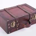 Vintiquewise(TM Old-Fashioned Small Suitcase/Decorative Box with Straps
