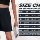 Bettysays Shorts for Women Bermuda Shorts Casual Elastic Waist Wide Leg Shorts with Pockets (XL)
