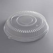Restaurantware-LIDS ONLY: Foil Lux Round Lids For 16 Inch Food Trays, 10 Dome Shape Clear Covers - Catering Trays Sold Separately, Disposable, Clear Plastic Container Covers, Heavy-Duty, For Parties, Pack of 10
