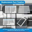 W11368751, W11697465 Refrigerator Crisper Drawer Cover Assembly (Frame+Glass) Compatible with for whirlpool, maytag, ikea, replaces W10905531, W10904001 Shelf Frame and W11449890 Glass Shelf