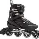 Rollerblade Zetrablade Men's Adult Fitness Inline Skate, Black and Silver size 8
