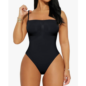 REORIA Shapewear Bodysuits for Women Tummy Control Seamless Body Shaper Sculpting Snatched Waist Butt Lifting Thigh Slimmer XS
