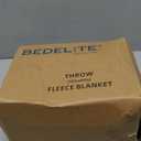 BEDELITE Fleece Throw Blanket for Couch - 300GSM Soft & Warm Fluffy Grey Blanket, Decorative and Giftable Striped Blankets for Women, Men, 50"x60"