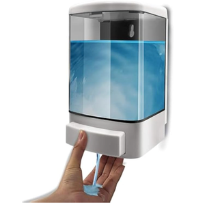 Soap Dispenser Wall Mount, 1000ML Commercial Manual Soap Dispenser Wall Mounted for Bathroom Kitchen Hotel, Shampoo Container Plastic