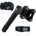 Adjustable Quill Stem Aluminum Alloy Length 200mm Diameter 25.4mm, 60Adjustable Angle, 4-Bolt Fixing Suitable for MTB, Road Bikes, BMX