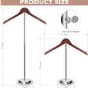 T Shirt Display stand for Vendors, Adjustable Dress Form Mannequin Torso, Portable Hanging wooden Clothes Rack, Flexible Hanger for Clothing Tshirt Jacket Coat Retail, Height 18.5-31.5 Inch (2 Pcs)