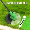 Cordless Weed Wacker 20V, 22.0Ah Battery Powered String Trimmer with Charger, 10-Inch Electric Grass Trimmer Edger for Yard and Garden, Green