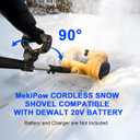 Cordless Snow Shovel Compatible for DeWalt 20V Battery with Brushless Motor, 12'' Cordless Snow Blower, Electric Snow Thrower, 6.2" Clear Depth with Front Handle for Deck,Patio(NO Battery)