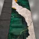 Abstract Marble Texture Living Room Area Rug Dark Green and Gray Throw Rugs for Home Office Decor Non-Slip Durable Floor Mats Carpets,6'x9' (Zml3)