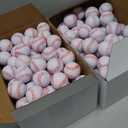 Lewtemi 100 Pieces Mini Stress Balls 1.57 Inch Sports Stress Balls Baseball Stress Ball Mini Baseball Themed Gifts for Sports Game Party Favors, School Carnival Reward, Bag Fillers, Anxiety Relief Pack Of 2