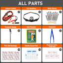 Emergency Car Tool Kit Roadside Assistance Tool Kit, Vehicle Safety Tool with Headlamp, Gloves and Jumper Cable Kit, Essential Car Accessories for Men, Women