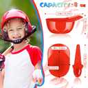 36 Pack Baseball Helmet Ice Cream Dessert Bowls 18pc Spoons and 18pc 8oz Mini Dessert Cups Sundae Bowl Parfait Cups Appetizer Cup, Reusable Serving Baseball Cup Bowls for Birthday Party
