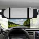 Veharvim Sun Visor Extender for Car (Polarized, UV400, PC Lens, 2 Side Sunshade), Car Visor Extender Sun Blocker, Visor Extender Attachment, Anti-Glare for Safe Driving (Light Black, 2 Pack)