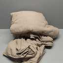 WDCOZY Beige Cloud Queen Size Quilt Set, Tan Lightweight Farmhouse Bedspread, Rustic Country Coverlet, Taupe Camel Soft Bedding, Thin Comforter for All Season - 3 Pieces, 90x90 inches