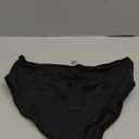 Tempt Me Women Twist Bikini Bottom Moderate High Cut Bathing Suit Bottoms Ruched Swimsuit Bottom (X-Small, Black)