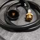 4-Feet Propane Adapter Hose 1lb to 20lb Converter Replacement for QCC1/Type1 Tank Connects 1LB Bulk Portable Appliance to 20lb Propane Tank