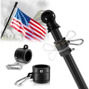 5 FT Carbon Fiber Flag Pole for Outside House, Heavy Duty Flag Pole for House, Porch, Wall, 1 Inch Flag Poles for 3x5 Flags Outdoor (Without Bracket)