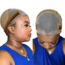 Lace Wig Grip Cap for Glueless Wig 11x5 Large Lace Reusable Wig Cap, Grip Cap for Lace Frontal Wigs to Keep Wigs in Place, Adjustable Wig Cap with Non Slip Grip Band for Women (Light Brown)