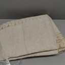 jinchan Boho Curtains Embroidered Linen Blend Window Curtains for Bedroom, Drapes 84 Inch Length 2 Panels Set, Geometry Grommet Bohemian Window Treatments Set for Living Room Gold on Beige