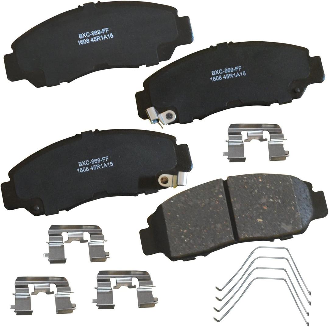 Bendix Premium SBC1608 Ceramic Front Brake Pads for Acura CSX 2010-2006, Honda Accord 2007-2003, Civic 2010-2006, Civic 2013-2012