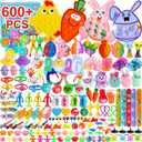600 Pcs Easter Basket Stuffers for Kids Party Favors,Easter Fillers,Fidget Toys,Bulk Easter Toys,Stocking Stuffers Birthday Gifts,Carnival Treasure Classroom Prizes Box,Pinata Fillers,Easter Egg Hunt