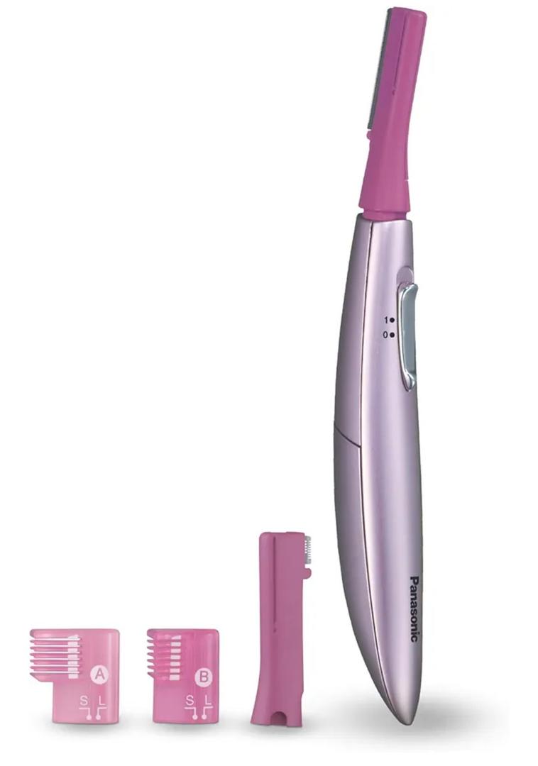 Panasonic Women’s Facial Hair Remover and Eyebrow Trimmer with Pivoting Head, Includes 2 Gentle Blades for Brow and Face and 2 Eyebrow Trim Attachments, Battery-Operated – ES2113PC