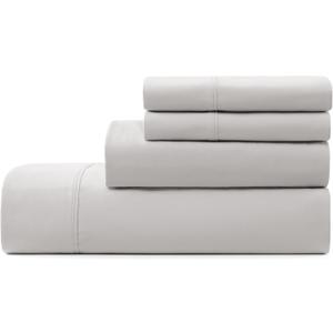 UGG Hedi King Sheet Set 4-Piece Luxury Cooling Sheets Deep Pockets Premium Bedding with 2 Pillow Shams Hypoallergenic Machine Washable Soft Lightweight Bed Set for Bedroom, King, Stone Grey