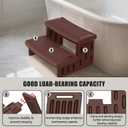 Hot Tub Steps, Non-Slip & Durable Hot Tub Stairs, Portable Universal Ladder Can Be Used Indoors and Outdoors (Reddish Brown)