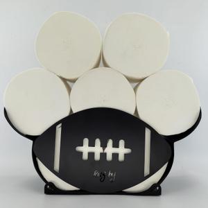 Wigag Football Decorative Toilet Paper Holder for 8 Rolls, Bathroom Toilet Paper Storage Wall Mount & Free Standing, Funny Rugby Tissue Holder Bathroom Storage Accessories (Dark Black - Football)