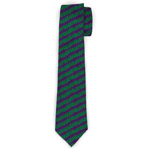 Buckle-Down DC Comics Tie, Necktie, Joker Hahaha Repeat Purple Green, Standard Length
