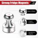 3 x 22Pcs Fridge Magnet,Small Strong Magnets for Refrigerator,Magnetic Push Pin,Heavy Duty Magnets for Whiteboard,Crafts,Kitchen Accessories,Office and Locker Accessories (Silver)