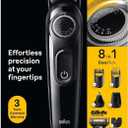 Braun All-in-One Style Kit Series 3 3470, 8-in-1 Trimmer for Men with BeardTrimmer, Ear & NoseTrimmer, Hair Clippers & More, Ultra-Sharp Blade, 40 Length Settings, Washable (Silver)