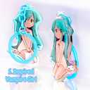 Anime Saya Inspired Fan-Made Artwork Acrylic Keychain Blue Chain & Ring