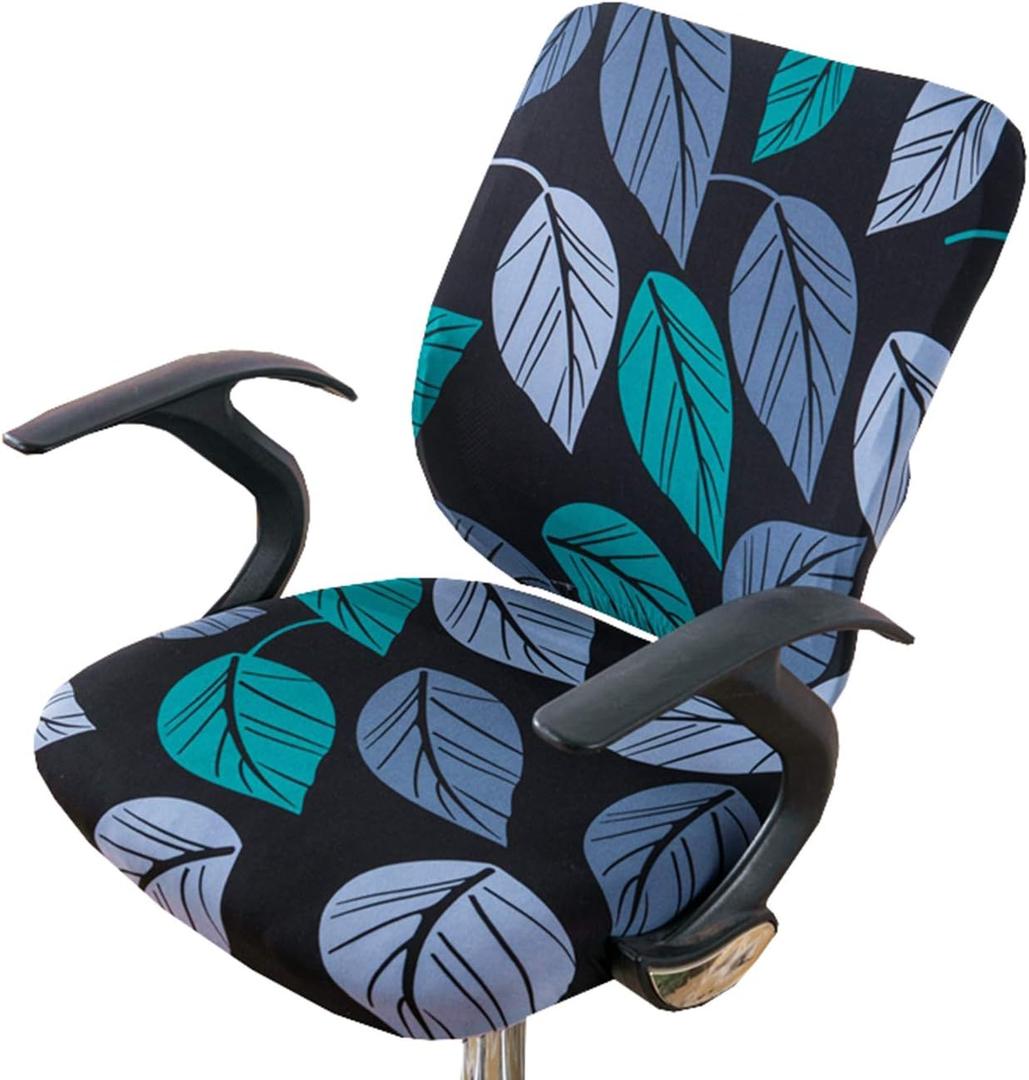 Computer Office Chair Cover - Protective & Stretchable Universal Chair Covers Stretch Rotating Chair Slipcover (L)