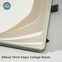 2 x Blank Journal Notebook for Women & Men, 192 Pages College Blank Notebook for Writing Note Taking Work, 100 GSM Thick Paper Hardcover Leather Leather Sketchbook - Medium 8" x 5.7" (Dotted, Green)