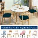 Dining Chair Seat Covers, Washable Dining Room Chair Seat Covers Set of 6, Removable Kitchen Seat Covers Chair Covers for Dining Chairs, Teal