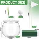 LemonRoad 12 Set Golf Party Centerpieces Table Decorations with Hollow Plastic Ball Artificial Grass Flag Flower Mud Sport Centerpiece Table Toppers for Golf Birthday Party Baby Shower Supplies
