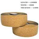 Cork Bike Handlebar Tape for Road Bike 2 Rolls Anti-Slip Shock Absorption Bicycle Wrapping Grip Bar Tapes with Bar Plugs (Cork Original)