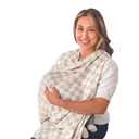Itzy Ritzy Breastfeeding Boss Multi-Use Cover  A Nursing Cover, Swaddle, Car Seat Wrap, Tummy Time Mat & Burp Cloth All in One  Made of Soft Muslin Fabric & Measures 47 x 47 (Checkerboard)