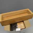 VeyFey Silverware Tray for Drawer, Stackable Kitchen Bamboo Drawer Organizer 9" x 3" x 2" Set of 2