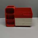 Makeup Organizer with Drawers,Large Capacity Countertop Organizer for Vanity,Bathroom and Bedroom Desk Cosmetics Organizer,Easy To Storage Skincare,Brushes,Lotions,Lipstick (Red and Cream)