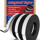 Magnetic Tape 3 Rolls 30Ft Flexible Magnet Strips with Strong Adhesive Backing (Each 10 Feet x 1/16" Thick x 1/2" Wide) Anisotropic Magnetic Roll