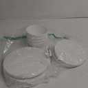 12-Piece Plastic Dinnerware Set Plates and Bowls Sets Service for 4 Matte White Melamine Plates Unbreakable Plastic Outdoor Camping Dishes Decor Dishwasher Safe
