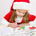 Qilery 96 Pcs Christmas Coloring Postcards with Envelopes Thank You Postcards DIY Craft Kit for Kids 5" x 7" Coloring Merry Christmas Greeting Cards Fill in The Blank Holiday for Kid Student Adult