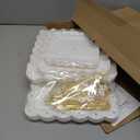 DIDROOM 10 Pack Dessert Table Display Set  4 x ThreeTier Square Cupcake Stands and 6 x Serving Trays, Elegant Tableware for Cakes, Cupcakes, Pastries, and Snacks, Perfect for Parties (White)