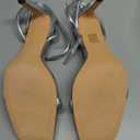 Summer Open Toe Heeled Sandals Block High Heels Sexy Sandals (12, Silver)