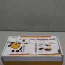 Cordless Fuel Transfer Pump with Auto-Stop, 3.2 GPM Flow Portable Fuel Pump Compatible with DeWalt 20V & Milwaukee 18V Batteries, with 51'' Hose, 3 Adapters for Diesel, Gasoline (Bare Tool), Yellow