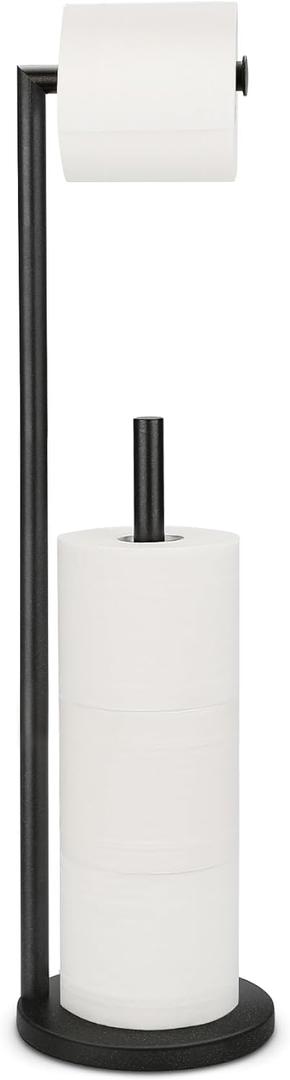 Toilet Paper Holder Stand, Toilet Paper Holder Free Standing, Toilet Paper Stand, Black Galaxy Toilet Paper Storage, Rustproof Bathroom Toilet Paper Holders for 4 Rolls