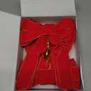 10 Pack Red Bows Christmas Tree Decorations, 9”x13”Large Velvet Ornament Bow with Glitter Gold Edge for Xmas Home Wreath Fence Stairs Railing Fireplace Indoor Outdoor Front Door Decor